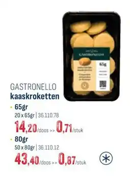 Horeca totaal Gastronello kaaskroketten aanbieding