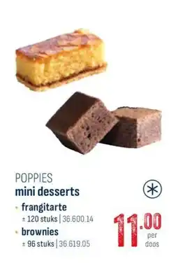 Horeca totaal Poppies mini desserts aanbieding