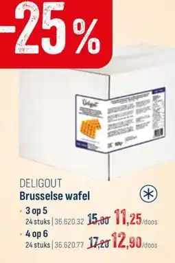 Horeca totaal Deligout brusselse wafel aanbieding