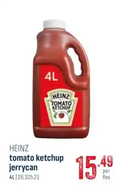 Horeca totaal Heinz tomato ketchup jerrycan aanbieding