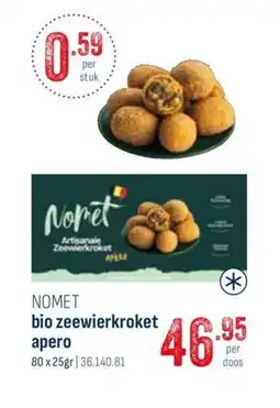 Horeca totaal Nomet bio zeewierkroket apero aanbieding