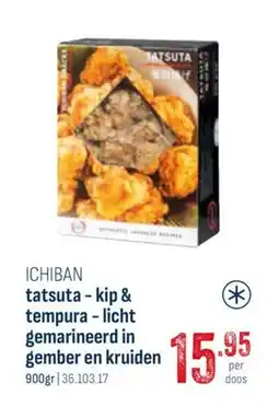 Horeca totaal Ichiban tatsuta - kip & tempura - licht gemarineerd in gember en kruiden aanbieding