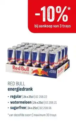Horeca totaal Red bull energiedrank aanbieding