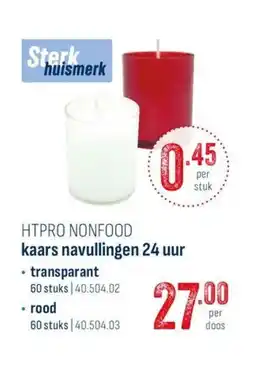 Horeca totaal Htpro nonfood kaars navullingen 24 uur aanbieding