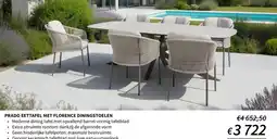 Horta Prado eettafel met florence diningstoelen aanbieding