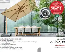 Horta Siesta premium parasol in woodlook aanbieding