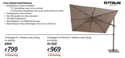 Horta Challenger hangparasol aanbieding