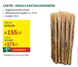 Horta Cartri engels kastanjehekwerk aanbieding