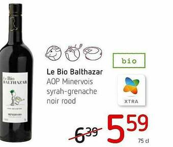 Spar Colruyt Le Bio Balthazar Aop Minervois Syrah-grenache Noir Rood aanbieding