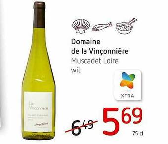 Spar Colruyt Domaine De La Vinçonnière Muscadet Loire Wit aanbieding