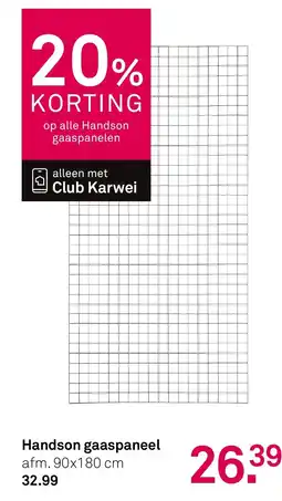 Karwei Handson gaaspaneel aanbieding