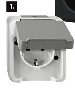 Karwei Schneider opbouw wandcontactdoos Electric Aquastar IP44 aanbieding