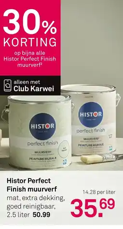 Karwei Histor Perfect Finish muurverf aanbieding