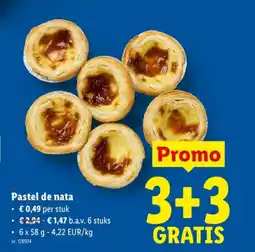 Lidl Pastel de nata aanbieding