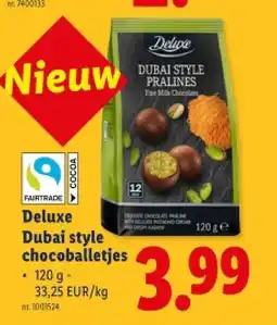 Lidl Dubai style chocoballetjes aanbieding
