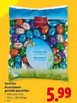 Lidl Assortiment gevulde paaseitjes aanbieding