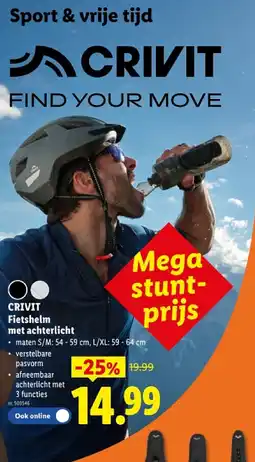 Lidl Fietshelm met achterlicht aanbieding