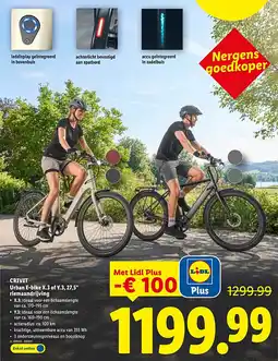Lidl Urban E-bike X.3 of Y.3, 27,5 riemaandrijving aanbieding