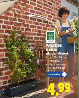 Lidl Houten plantenklimrek aanbieding