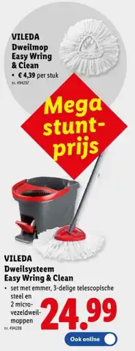 Lidl Dweilsysteem Easy Wring & Clean aanbieding