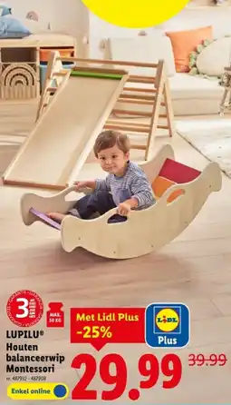 Lidl Houten balanceerwip Montessori aanbieding