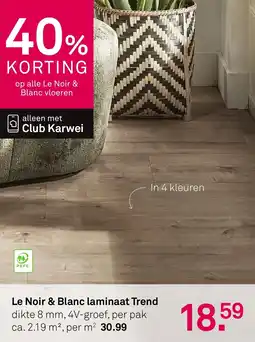 Karwei Le noir & blanc laminaat trend aanbieding