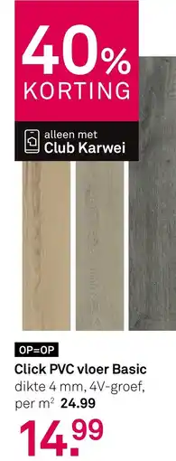 Karwei Click PVC vloer Basic aanbieding