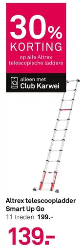 Karwei Altrex telescoopladder Smart Up Go aanbieding