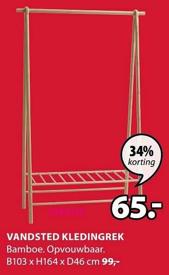 Jysk Vandsted kledingrek aanbieding