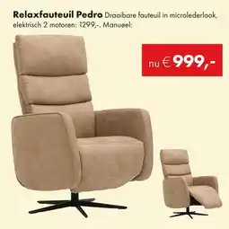 Woonsquare Relaxfauteuil Pedro aanbieding