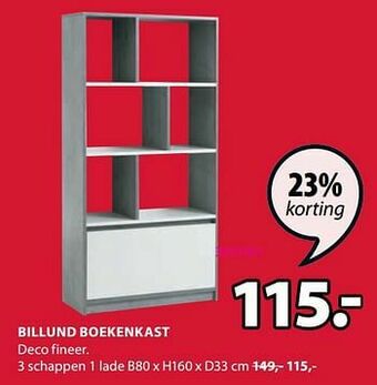 Jysk Billund boekenkast aanbieding