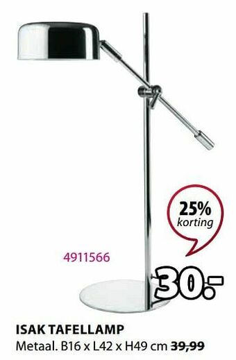 Jysk Isak tafellamp aanbieding