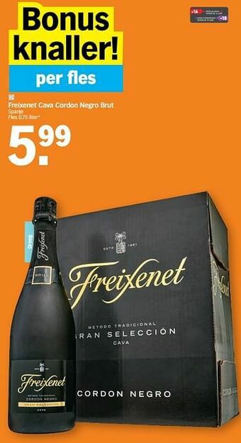 Albert Heijn Freixenet cava cordon negro brut aanbieding