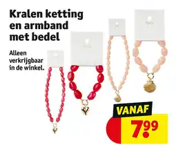 Kruidvat Kralen ketting en armband met bedel aanbieding