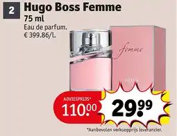 Kruidvat Hugo Boss Femme aanbieding