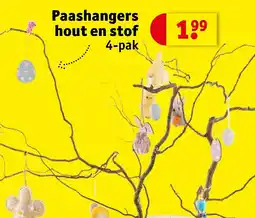 Kruidvat Paashangers hout en stof aanbieding