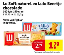 Kruidvat Lu Soft naturel en Lulu Beertje chocolade aanbieding