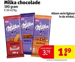 Kruidvat Milka chocolade aanbieding