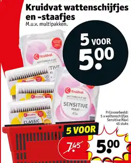 Kruidvat Kruidvat wattenschijfjes en -staafjes aanbieding