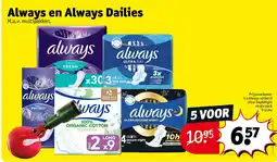 Kruidvat Always en Always Dailies aanbieding
