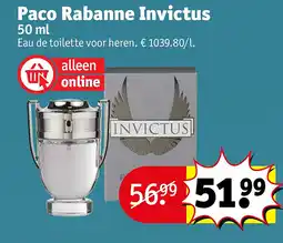 Kruidvat Paco Rabanne Invictus aanbieding