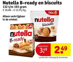 Kruidvat Nutella B-ready en biscuits aanbieding