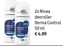Kruidvat 2x Nivea deoroller Derma Control 50 ml aanbieding