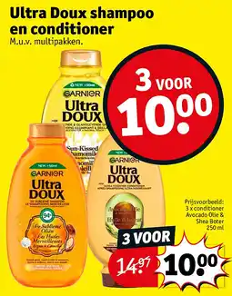 Kruidvat Ultra Doux shampoo en conditioner aanbieding