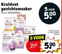 Kruidvat Kruidvat gezichtsmasker aanbieding