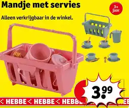 Kruidvat Mandje met servies aanbieding