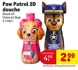 Kruidvat Paw Patrol 2D douche aanbieding