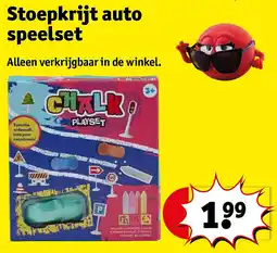 Kruidvat Stoepkrijt auto speelset aanbieding