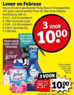 Kruidvat Lenor en Febreze aanbieding
