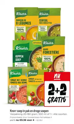 Jumbo Knorr soep in pak en droge soepen aanbieding